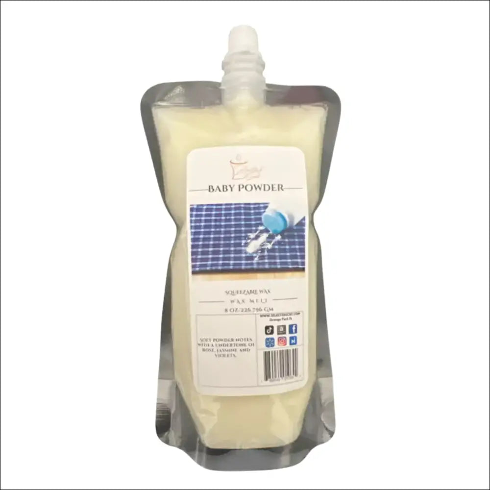 Baby powder squeezable wax melt by selected scent - 8 ounces