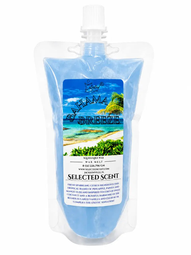 Bahama breeze squeezable wax melt tropical scented for home - 8 ounces