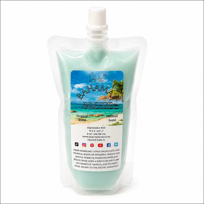 Bahama breeze squeezable wax melt tropical scented for home - 8 ounces