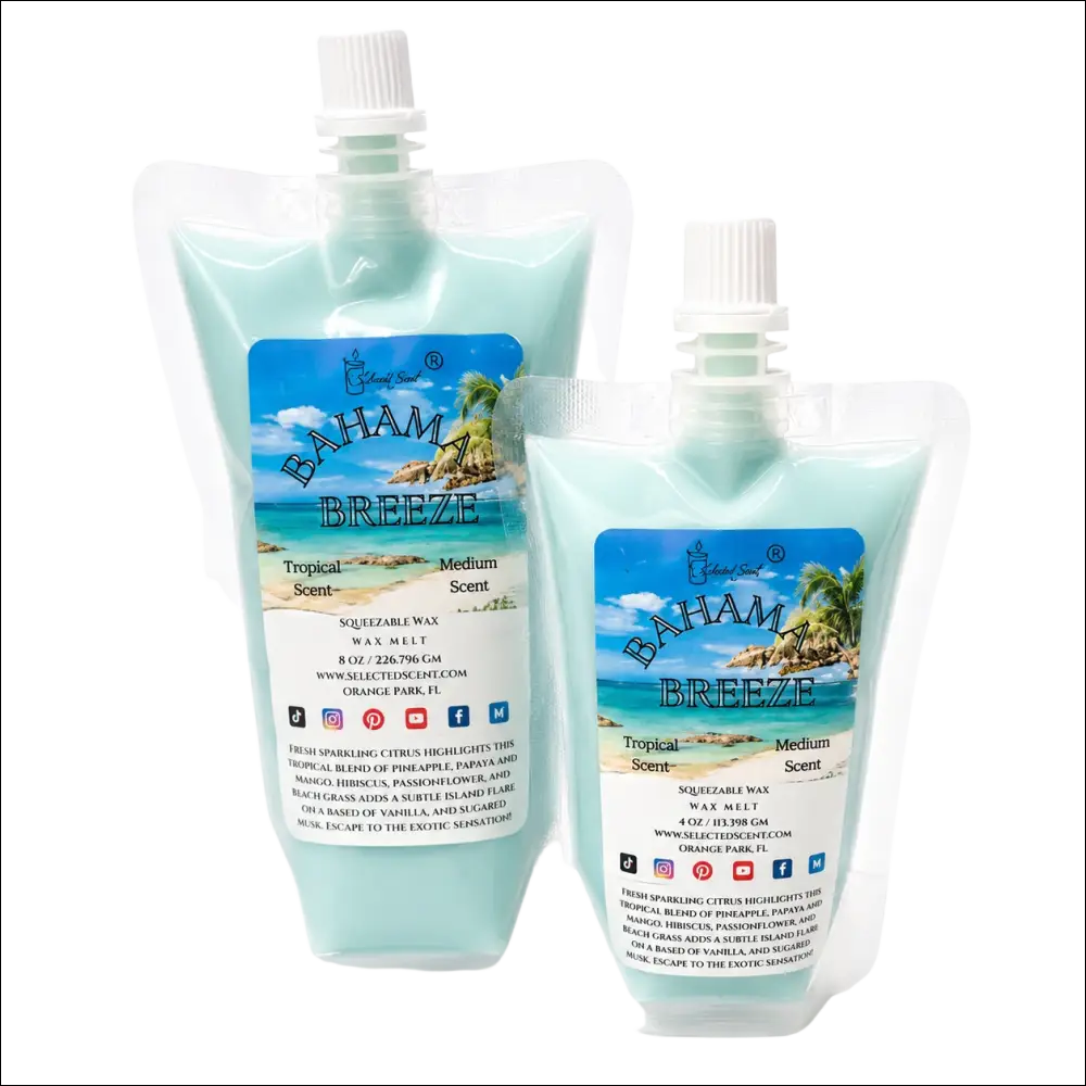 Bahama breeze squeezable wax melt tropical scented for home