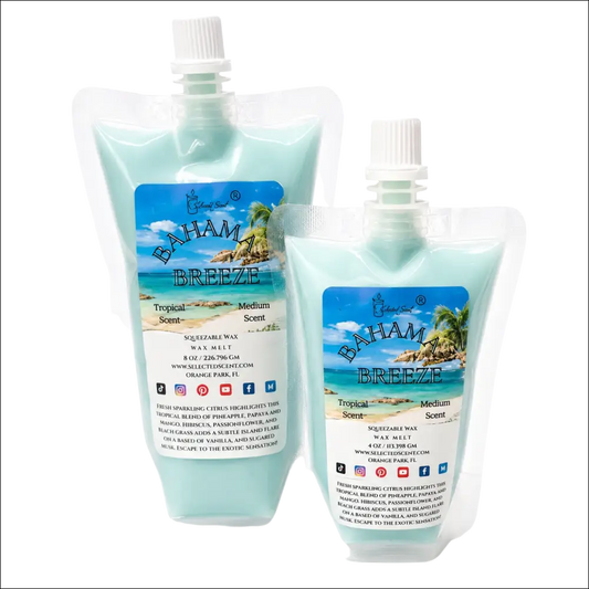 Bahama breeze squeezable wax melt tropical scented for home