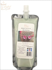 Selected Scent Baja Cactus Blossom all natural wax melts in squeezable pouch with cactus image