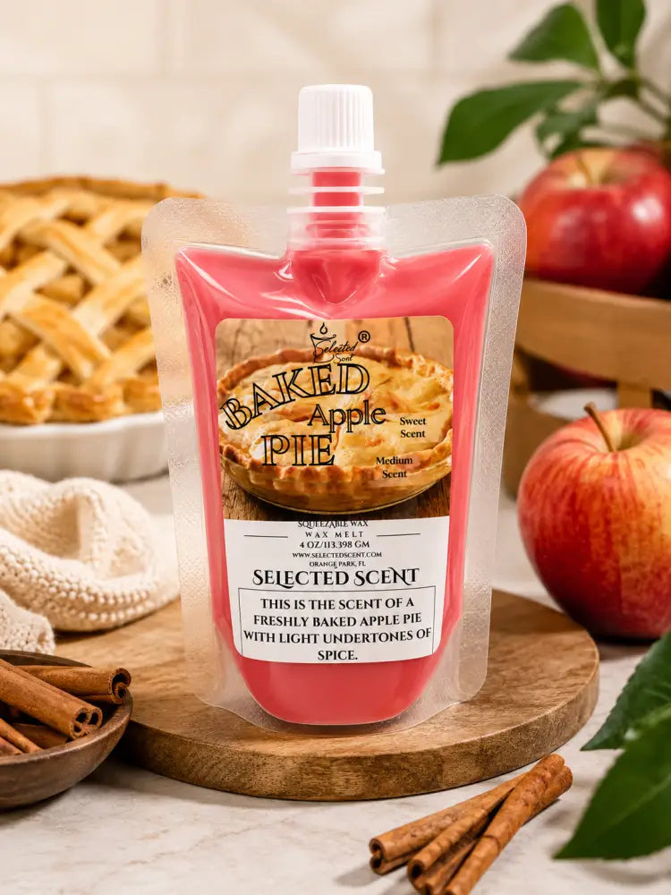 Baked apple pie wax melt squeezable pack