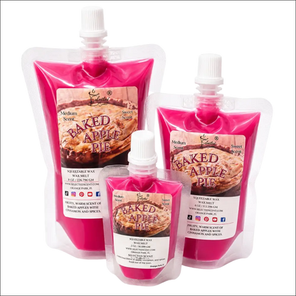 Baked apple pie wax melt squeezable pack