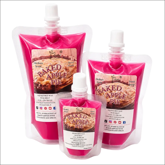 Baked apple pie wax melt squeezable pack