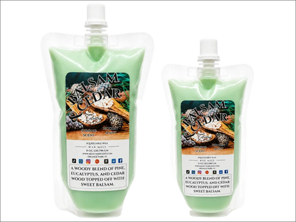 Balsam and cedar squeezable wax melts for home limited edition