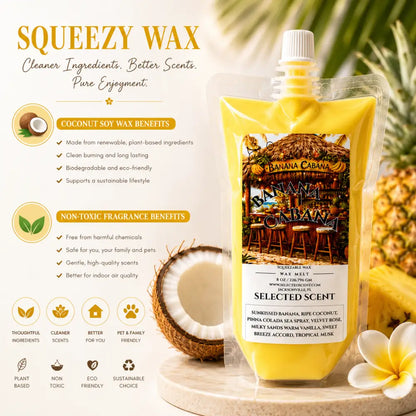 Banana cabana squeezable wax melt all natural melts