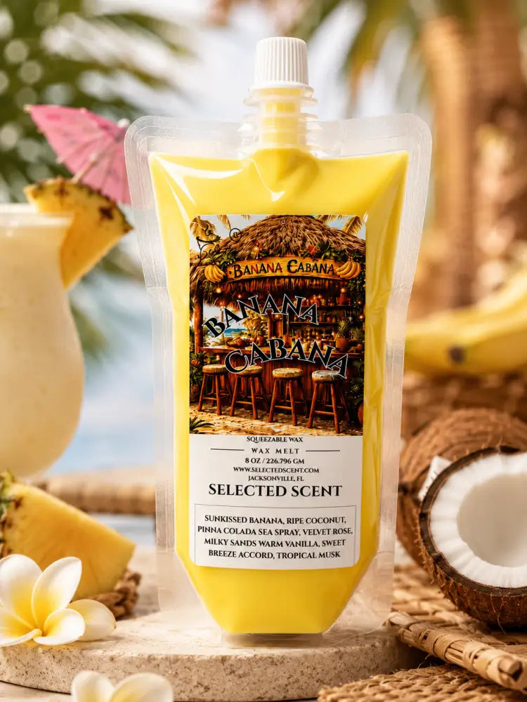 Banana cabana squeezable wax melt all natural melts