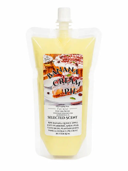 Banana cream pie squeezable wax melts – sweet bakery-inspired home fragrance by selected scent