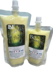 Selected Scent squeezable pomegranate bamboo wax melt in two sizes with medium woody scent