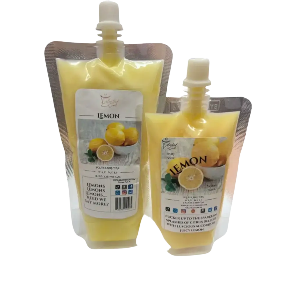 Lemon squeezable wax melt long lasting fragrance