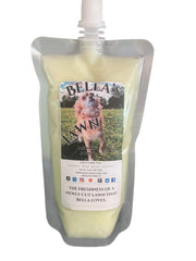 Selected Scent Bella's Lawn fresh cut grass wax melt in a squeezable pouch with dog label