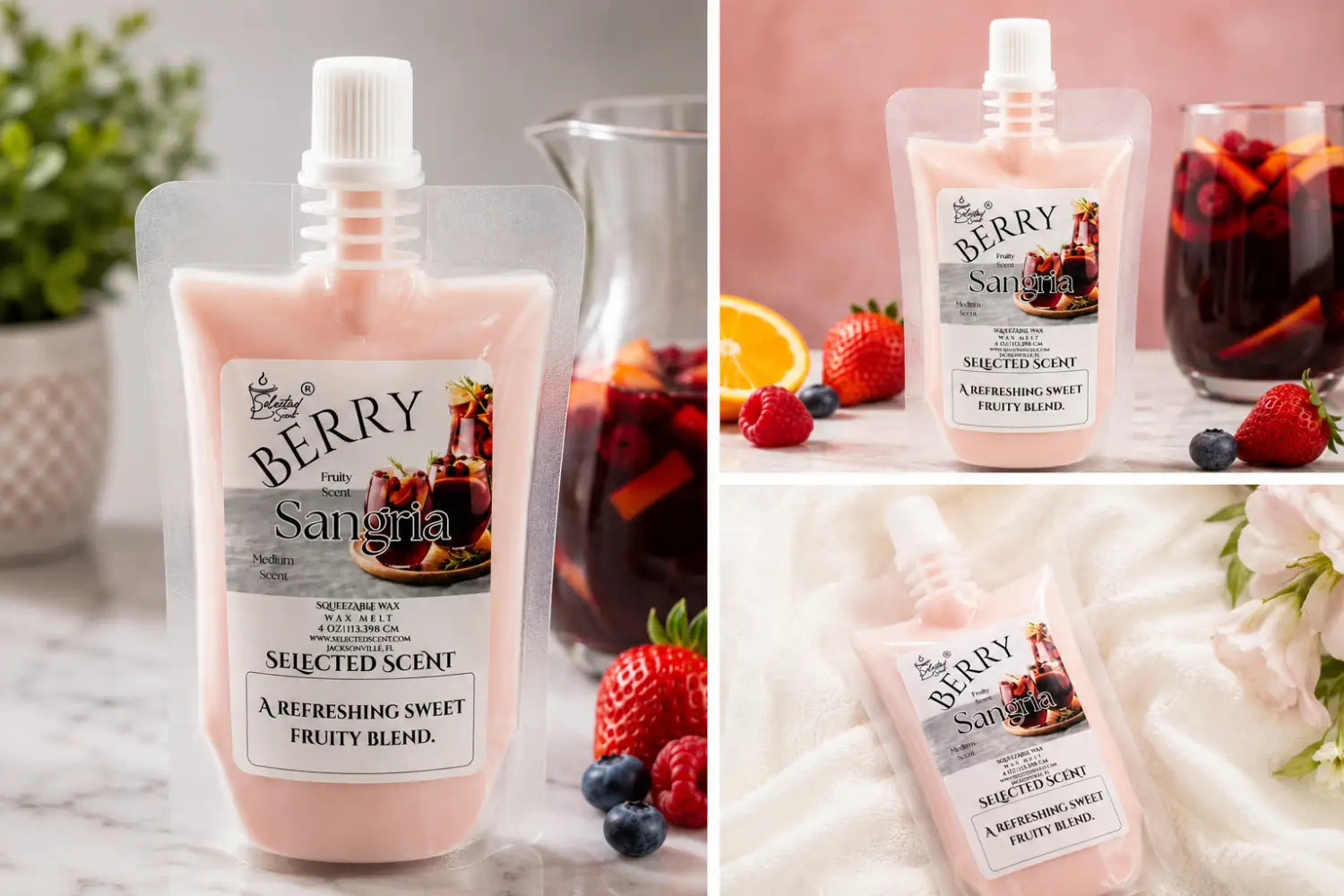 Berry sangria squeezable wax melt sweet home fragrance limited edition