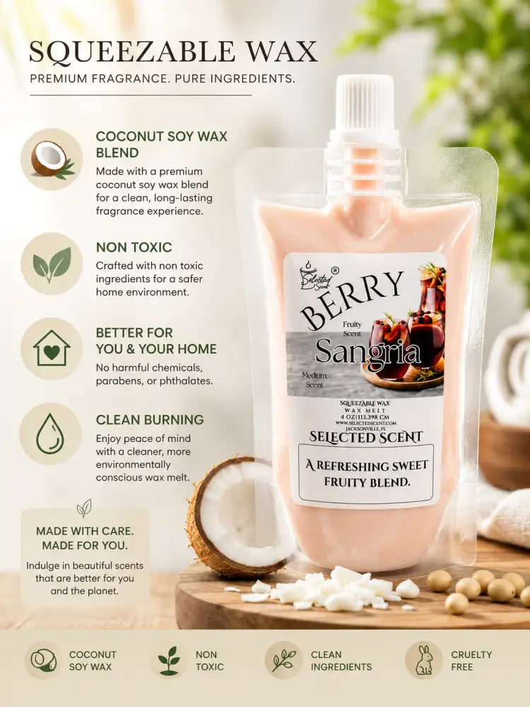 Berry sangria squeezable wax melt sweet home fragrance limited edition