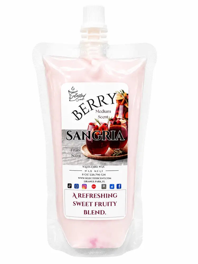 Berry sangria squeezable wax melt sweet home fragrance limited edition - 8 ounces