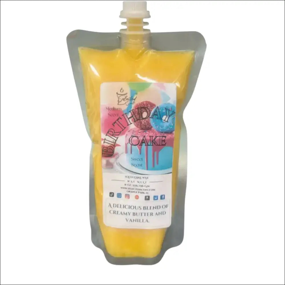 Birthday cake squeezable wax melt - creamy vanilla - 8 ounces