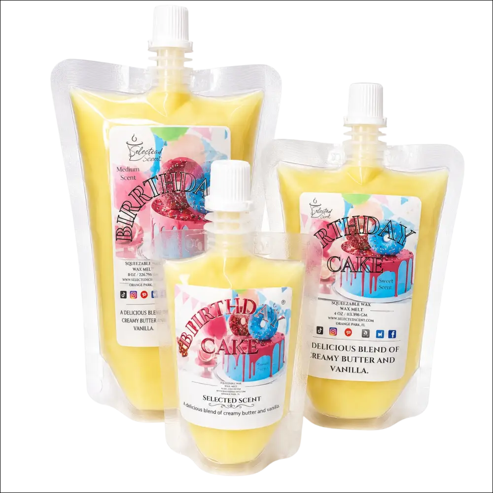 Birthday cake squeezable wax melt - creamy vanilla