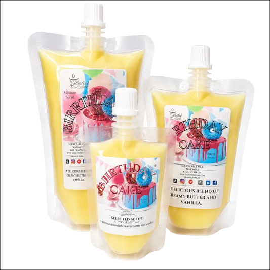 Birthday cake squeezable wax melt - creamy vanilla
