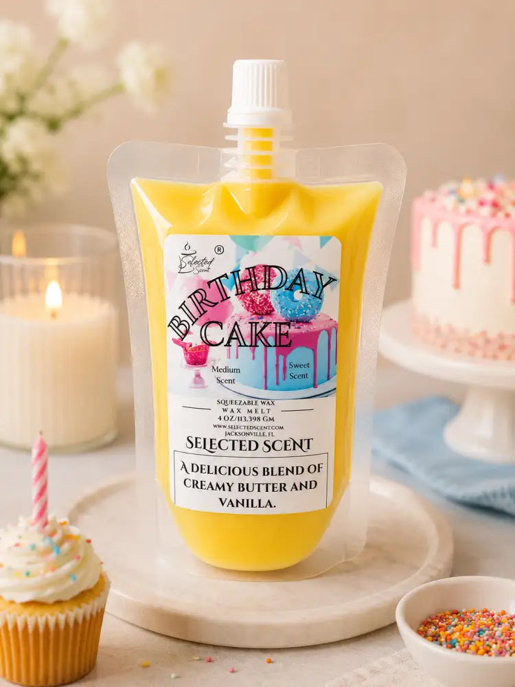 Birthday cake squeezable wax melt - creamy vanilla