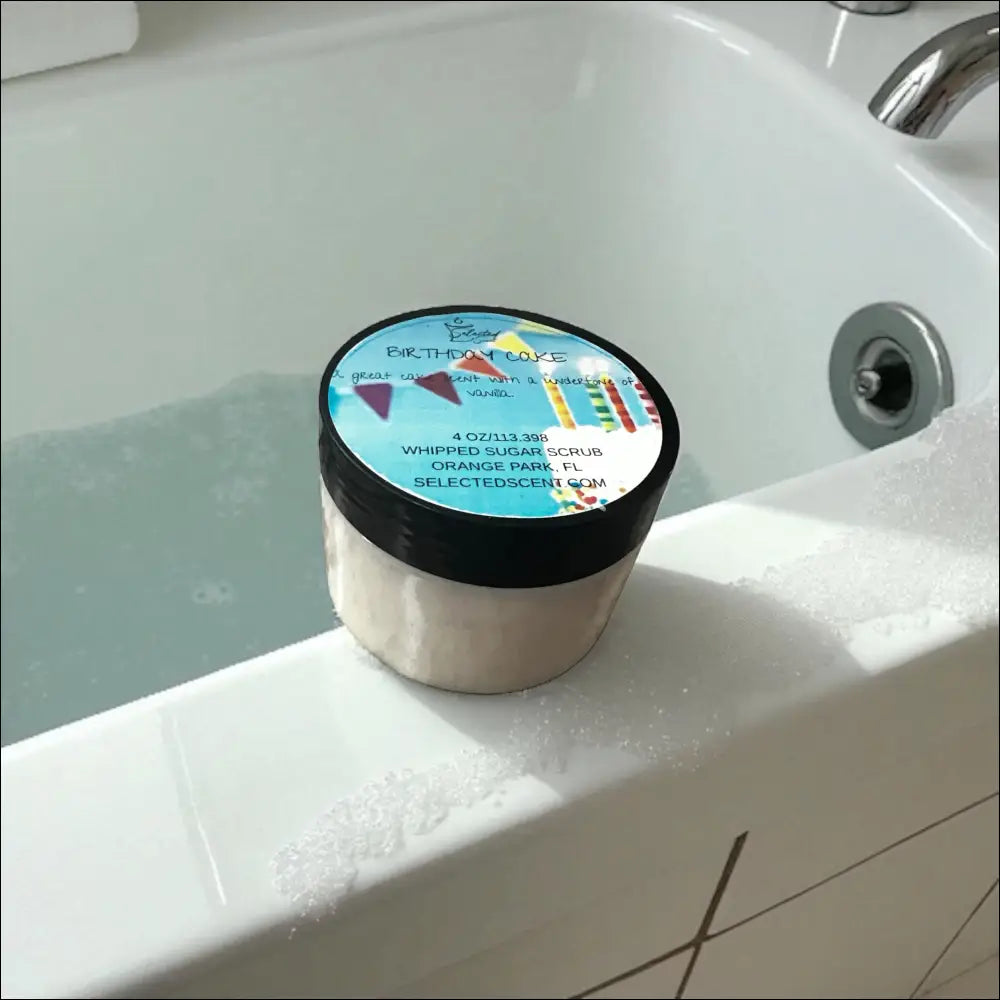 Birthday cake whipped sugar body scrub