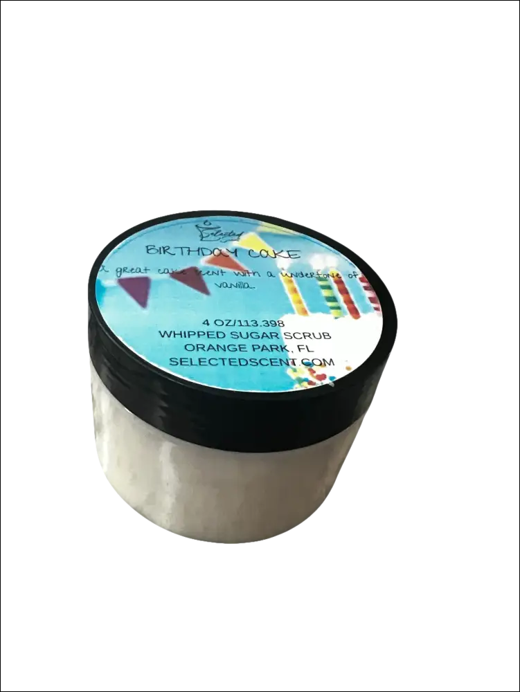 Birthday cake whipped sugar body scrub