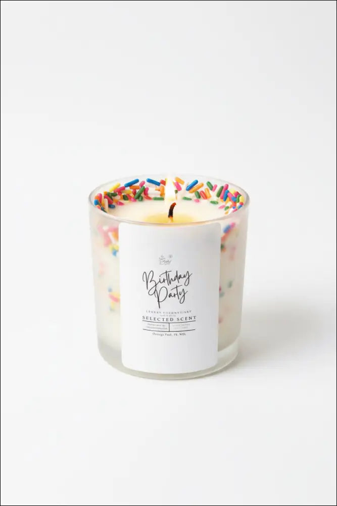 Birthday party 8 ounce luxury candle long lasting scented
