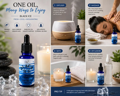 Black ice 100% fragrance oil – fresh masculine home by selected scent