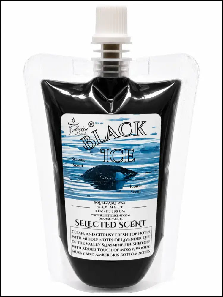 Black ice squeezable wax melt - long-lasting fragrance - 4 ounces