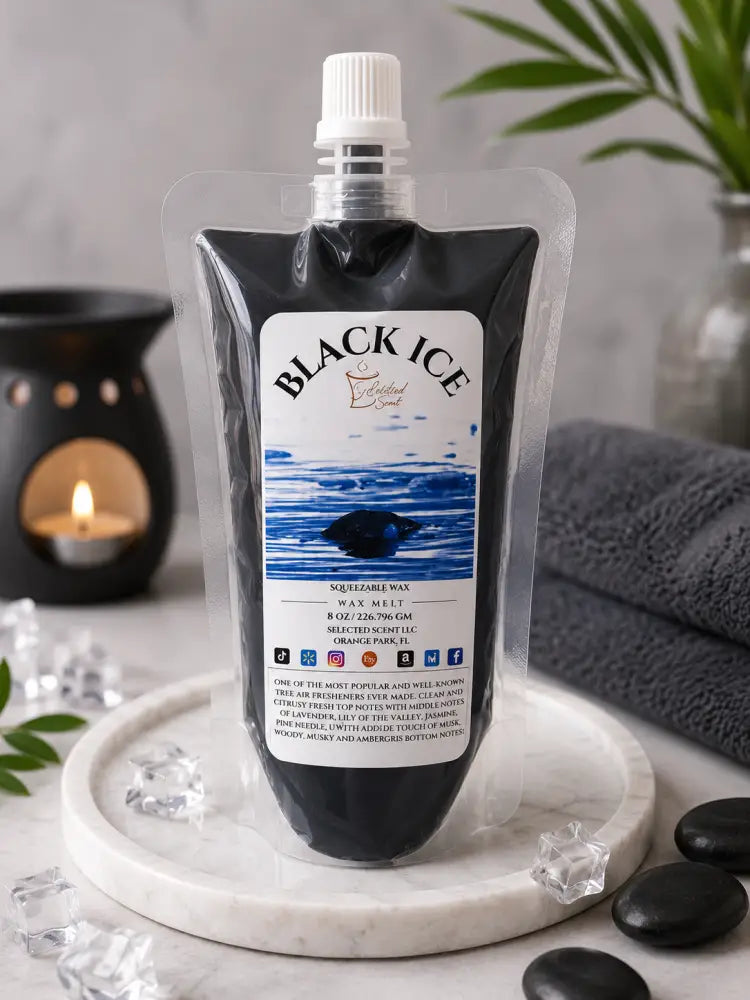 Black ice squeezable wax melt - long-lasting fragrance