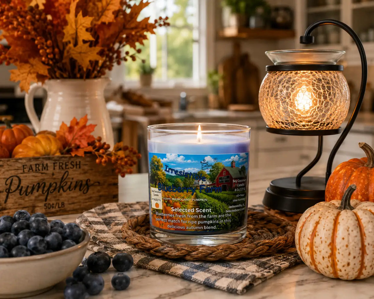 The blueberry farm marbled 8 ounce candle
