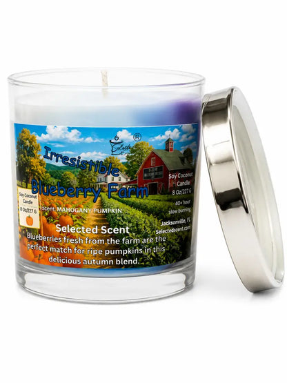 The blueberry farm marbled 8 ounce candle