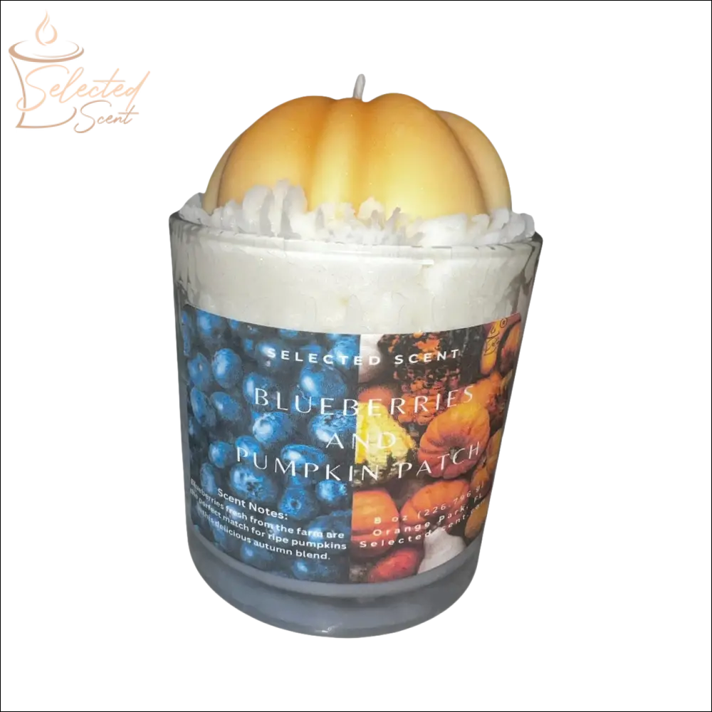 Blueberry Pumpkin Patch 8oz Specialty Candle All Natural Fall Scented