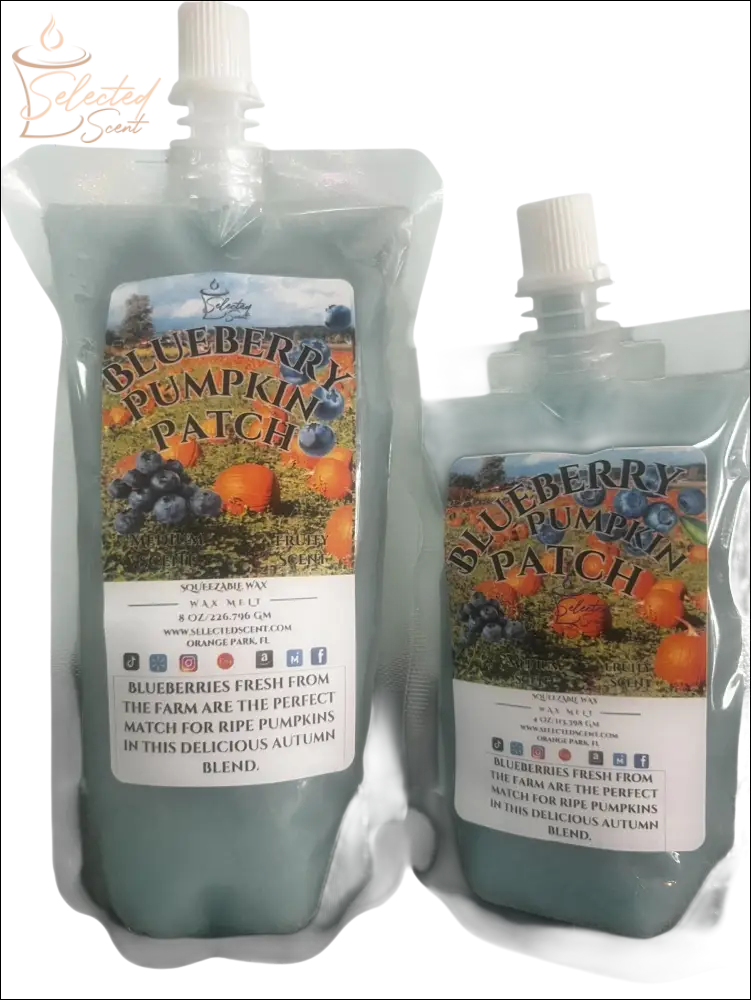 Selected Scent Blueberry Pumpkin Patch fall seasonal favorites wax melts in resealable pouches