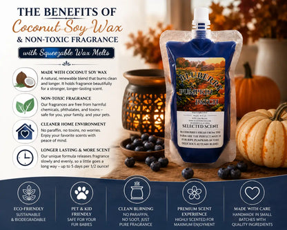 Blueberry pumpkin patch squeezable wax melts
