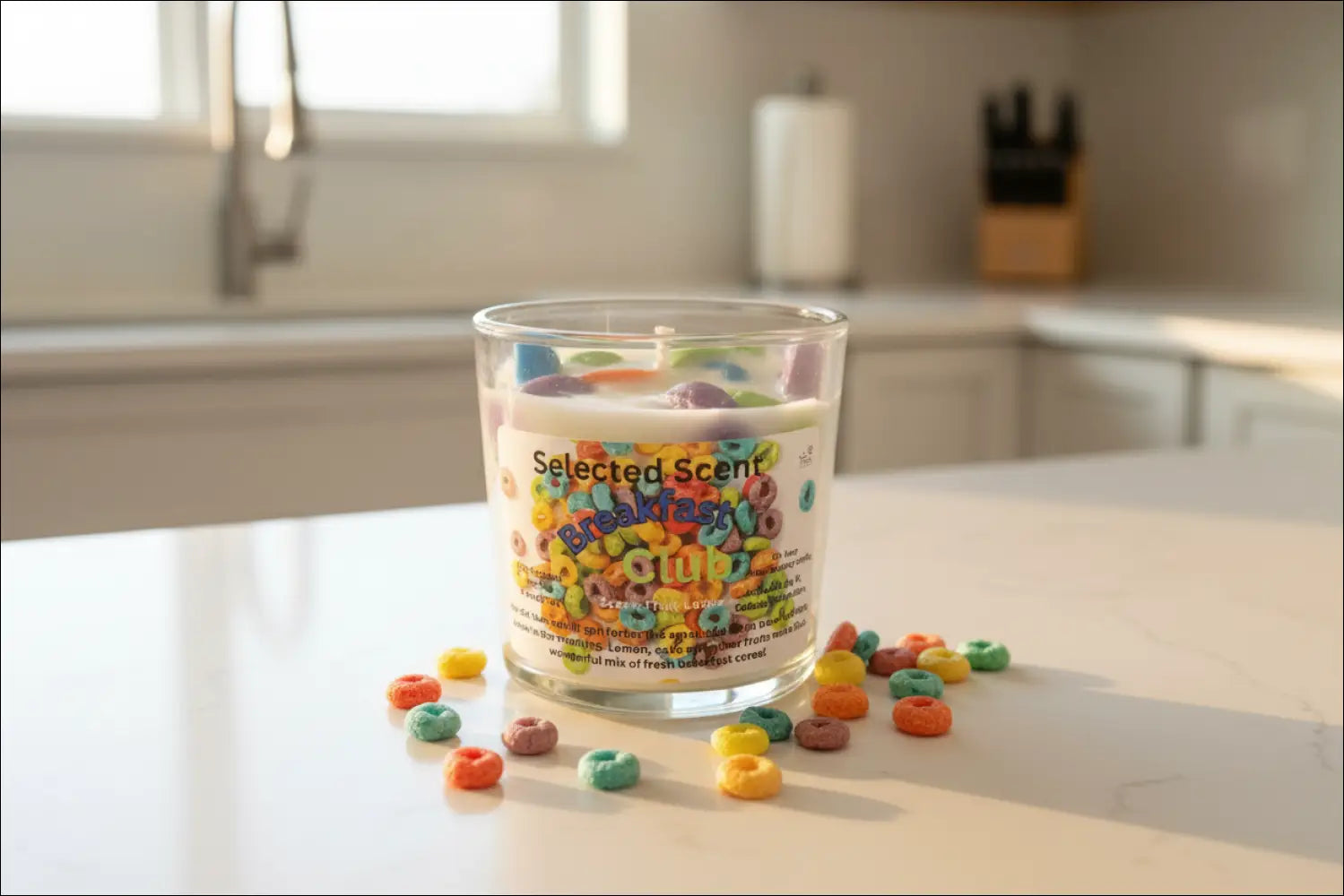 Breakfast club fruit loops 8 ounce luxury candle long lasting scented