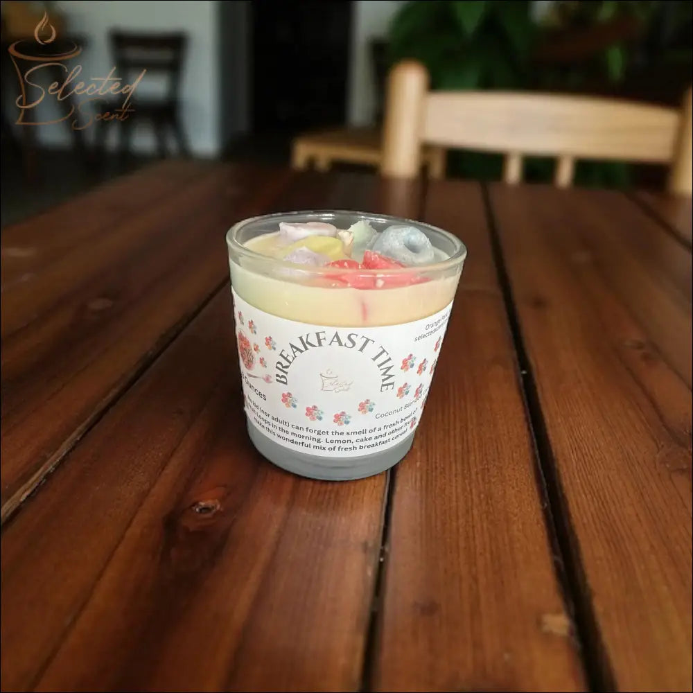 Breakfast Time Fruit Loops 8 Ounce Candle All Natural Breakfast