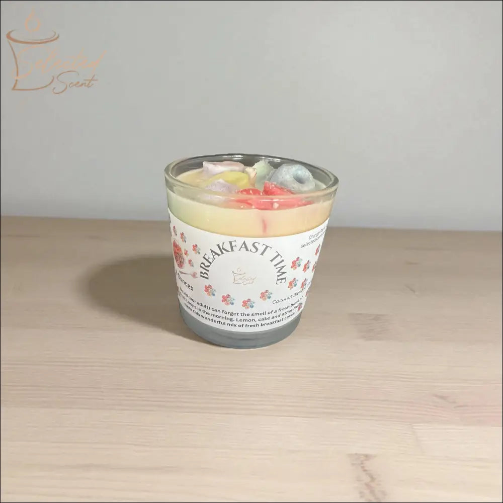 Breakfast Time Fruit Loops 8 Ounce Candle All Natural Breakfast