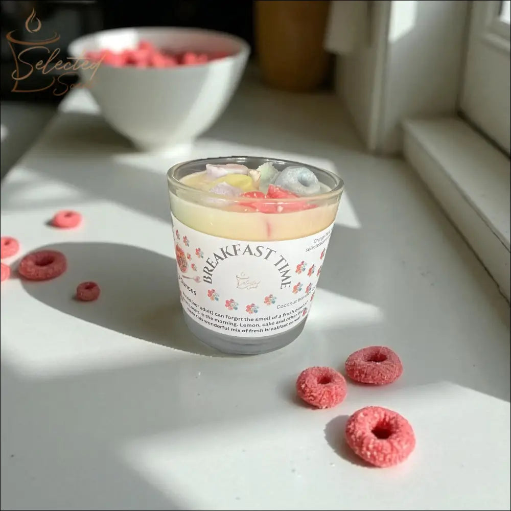 Breakfast Time Fruit Loops 8 Ounce Candle All Natural Breakfast