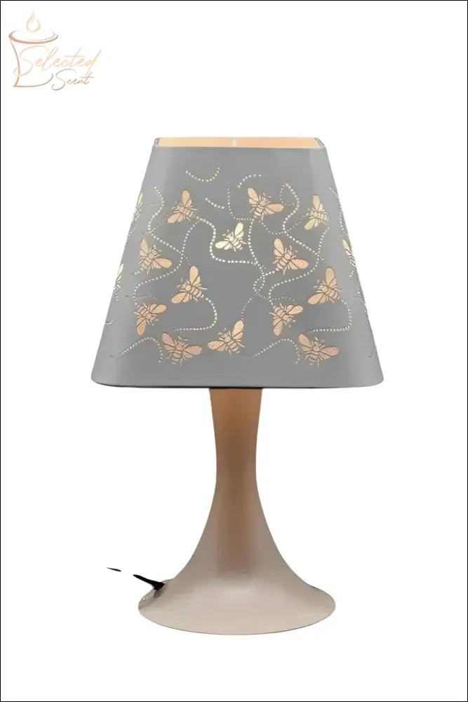 Selected Scent electric decorative warmer with butterfly cutout pattern and beige base