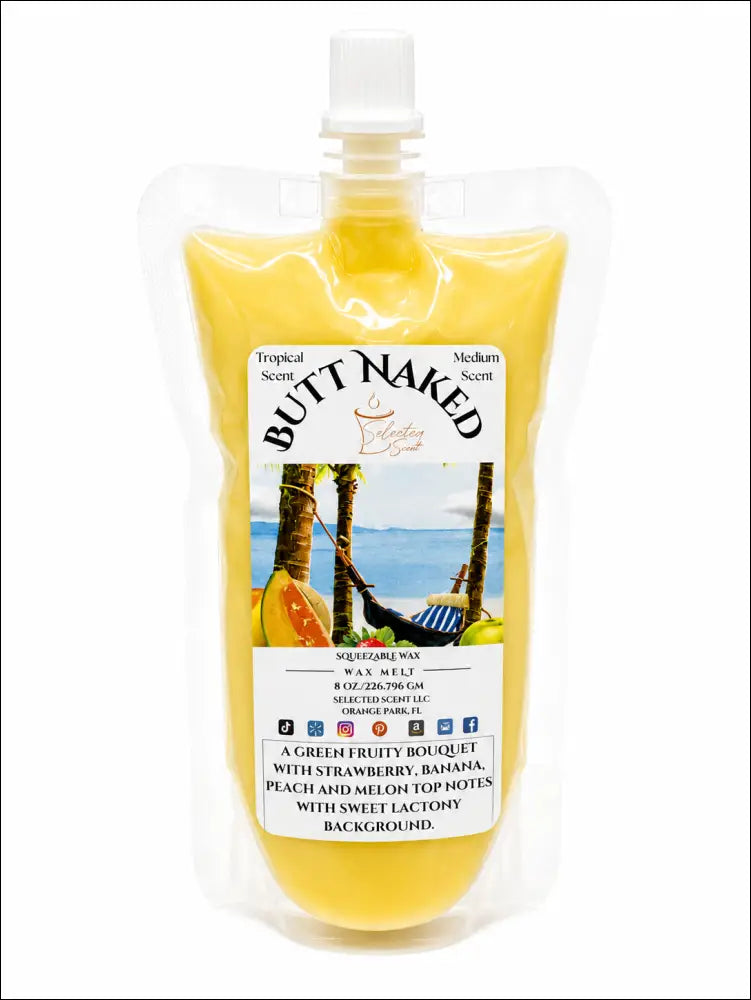 Butt naked squeezable wax melt fun with fruit - 8 ounces