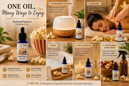 Buttered popcorn 100% fragrance oil – warm movie theater treat home by selected scent