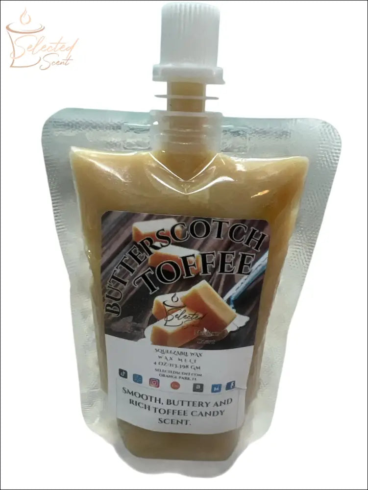 Selected Scent A Sweet Sensation butterscotch toffee coffee scented pouch with smooth buttery candy aroma
