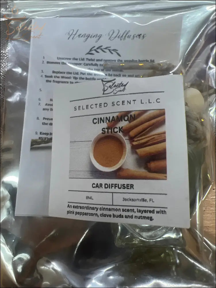Car Diffuser Air Freshener Pendant Long Lasting Cinnamon Stick