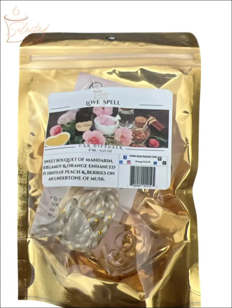 Selected Scent long lasting car air freshener Love Spell fragrance with mandarin and musk notes
