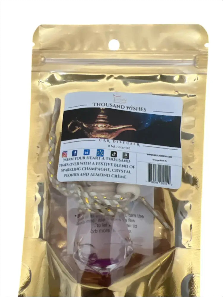 Car diffuser air freshener pendant long lasting - a thousand wishes