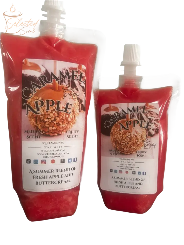 Selected Scent Caramel Apple liquid soap packs featuring Fall Seasonal Favorites with fresh apple and buttercream blend