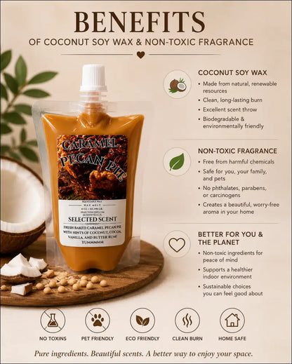 Caramel pecan pie squeezable wax melt limited edition