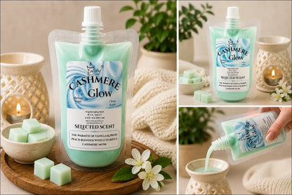 Cashmere glow squeezable wax melt all natural melts a clean scent limited edition