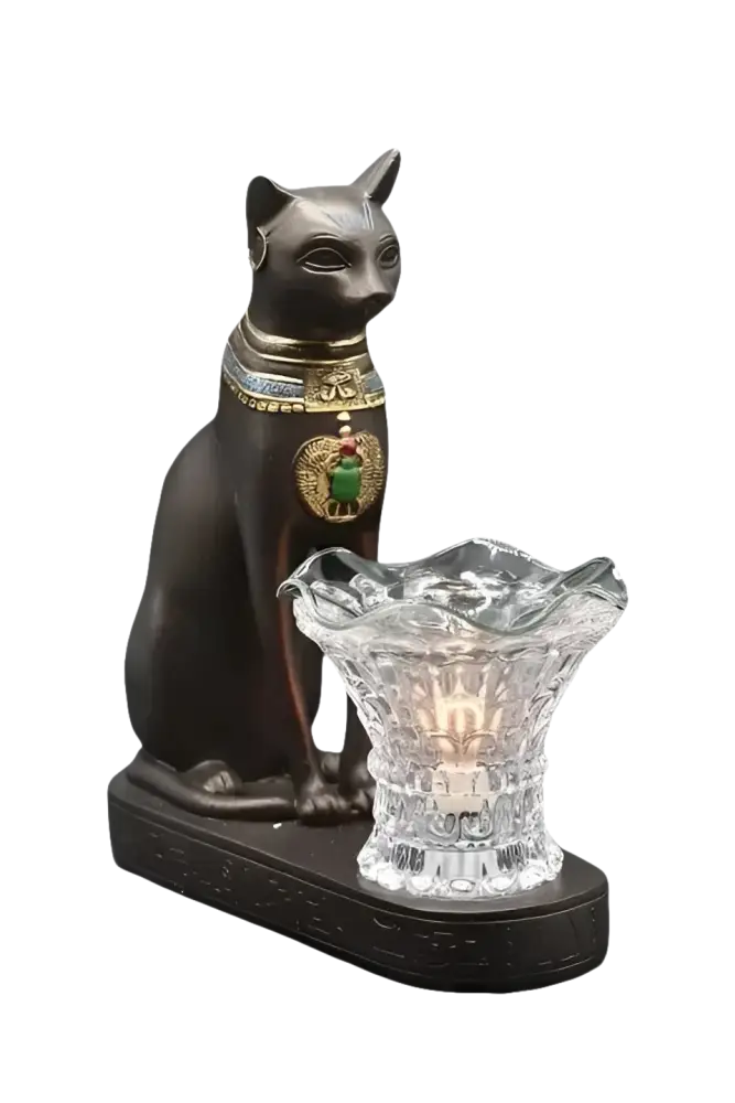 Cat egyptian wax and oil warmer electric decorative