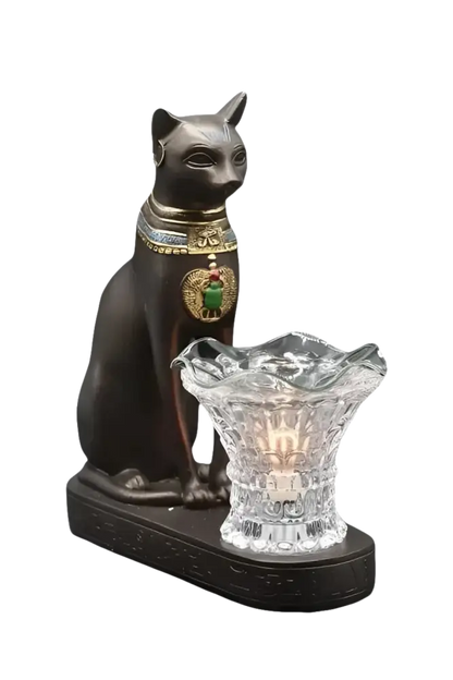 Cat egyptian wax and oil warmer electric decorative